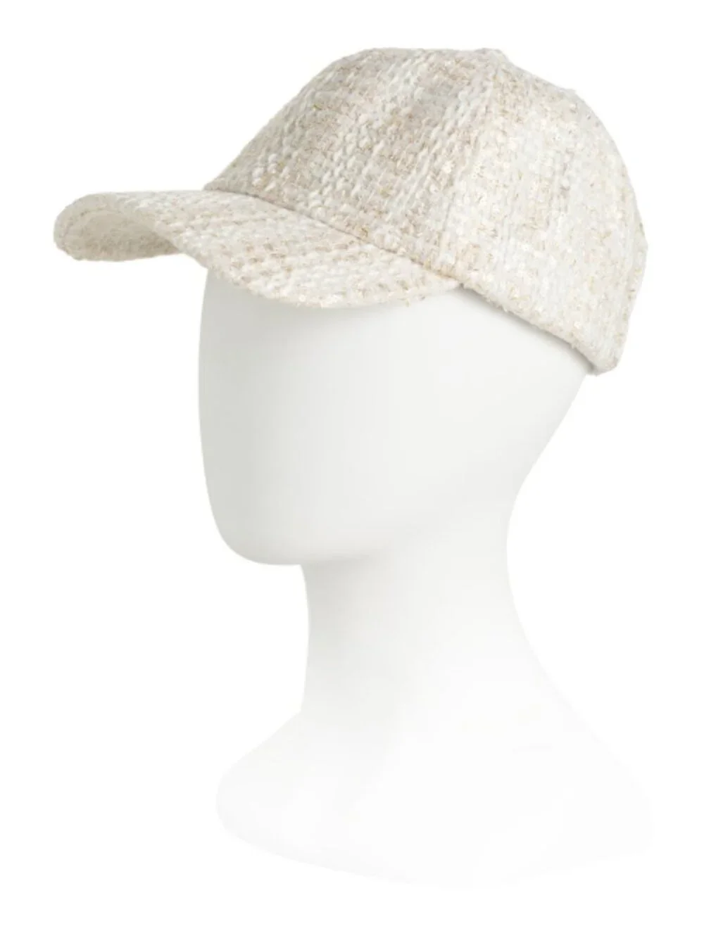 EUGENIA KIM Sequin Embellished Tweed Baseball Cap